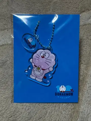 100% 도라에몽 & 프렌즈 벚꽃 도라에몽 아크릴 2단 키링 도쿄 회장