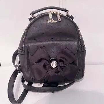 리즈리사 LIZLISA 롱 리본 백팩 블랙