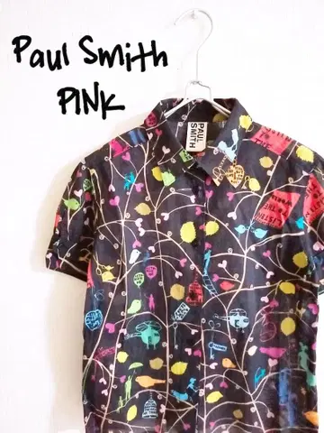 D222229 Paul Smith PINK 올 패턴 숏 슬리브 셔츠
