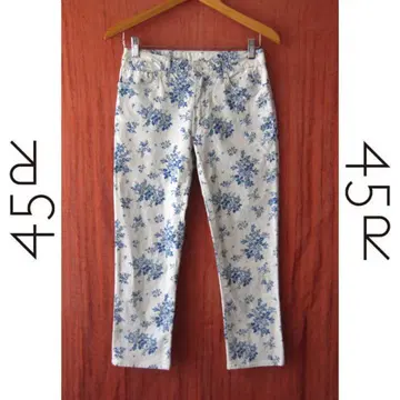 새상품급 45rpm 포티 파이브 꽃무늬 크롭 사브리나 팬츠