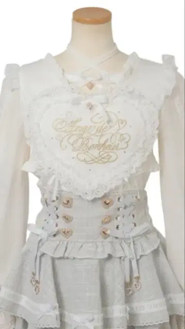 리즈리사 사다리 리본 트위드 티어드 치마바지 블루