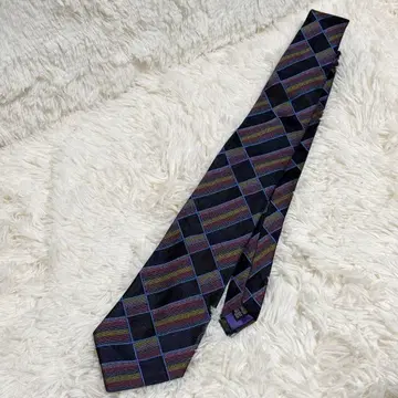 폴스미스 멀티 컬러 체크 x 스트라이프 넥타이