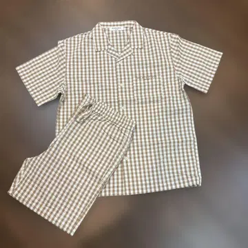 GELATO PIQUE HOMME 체크 무늬 파자마 세트