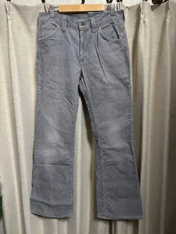 Lee 코듀로이 플레어 팬츠 스카이블루 세로 골 TALON42 70s