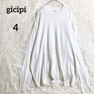 지치피 이탈리아제 크루넥 니트 스웨터 무지 코튼 [ 4 ]