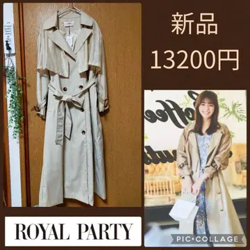 13200엔 새상품 ROYAL PARTY 시어 레이어드 트렌치코트