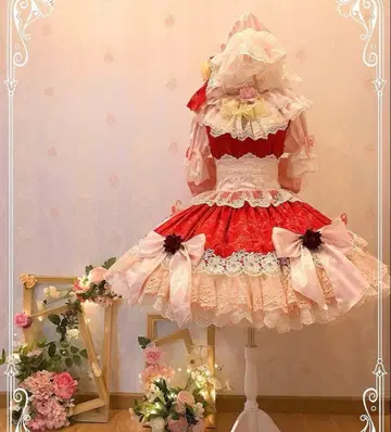 동방 Project 플랑도르 스칼렛 코스프레 의상 가발 포함 M