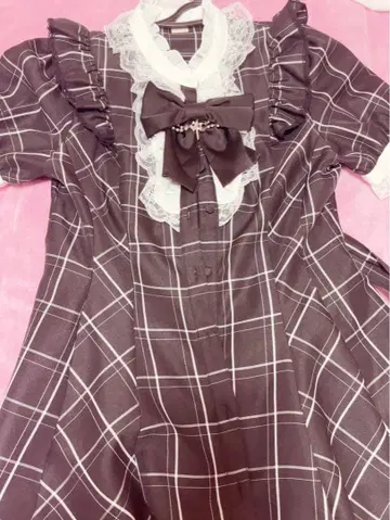 Secret Honey 액세서리 리본 레이스 프릴 반팔 셋업