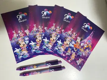 홍콩 디즈니 20주년 엽서, 볼펜 (닷피, 셰리 메이 세트)