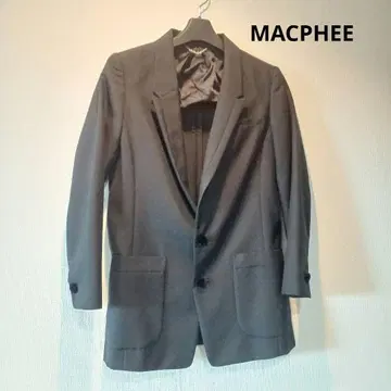 MACPHEE 다크 네이비 테일러드 자켓 얇은 소재 38