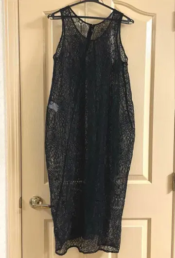 [새상품급] 전체 레이스 롱 원피스 (페티코트 포함)