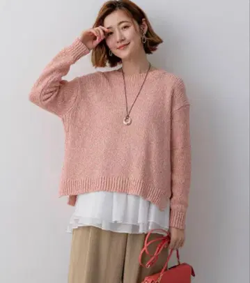 신상 새상품급 23구 온워드 ONWARD 니트 스웨터 38 사이즈 핑크