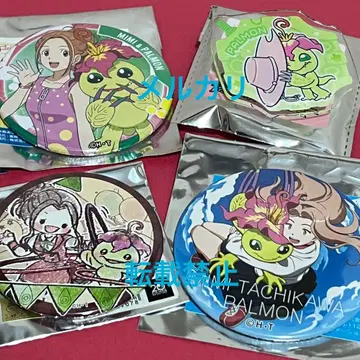 디지몬 어드벤처 디지몬 미미&팔몬 배지 4점 세트