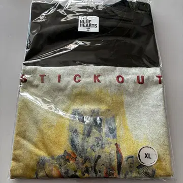 THE BLUE HEARTS 티셔츠 STICK OUT 블랙 XL