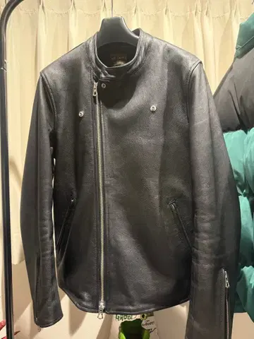 MR.OLIVE 가죽 라이더 자켓 블랙 S 사이즈