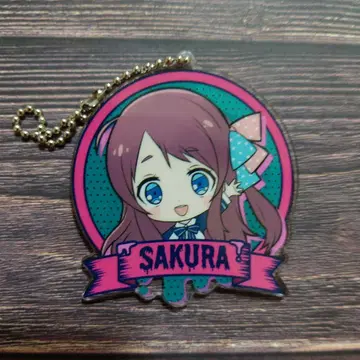 좀비랜드 사가 캡슐 토이 아크릴 키 홀더 미나모토 사쿠라