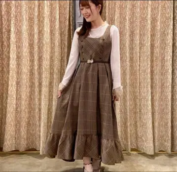 axes femme W 단추 피쉬테일 JSK