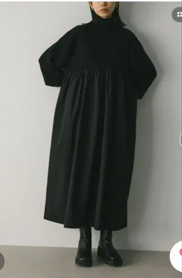 STYLEMIXER 콤비네이션 하이넥 원피스