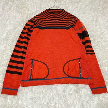 M411 [보아솔트] 긴팔 니트 하이넥 롱 슬리브 포켓 부착