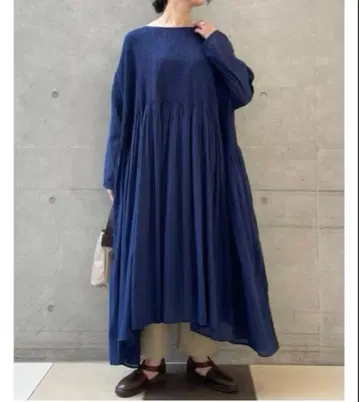 택 포함 새상품 maison de soil 코튼 원피스 네이비