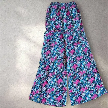 프리 사이즈 [ 튜브탑 ] 루즈핏 이지 팬츠 꽃무늬 살로펫 점프수트