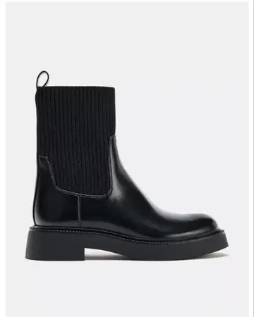 ZARA 패브릭 샤프트 숏부츠