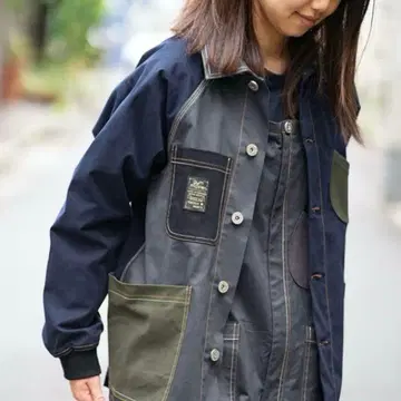 짐 마스터 스트레치 피케 커버올 네이비 새상품급