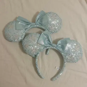 미니 머리띠 하늘색 눈꽃 2세트