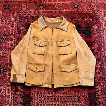 40s 가죽 코듀로이 스포츠 자켓 hunting jacket