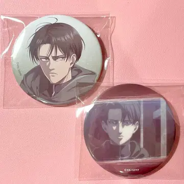 진격의 거인 캔뱃지 복권 리바이 아커만 2개 세트