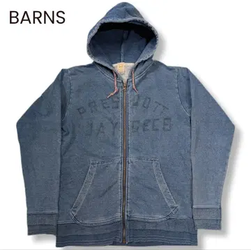 반스아웃피터스 BARNS 지퍼 후드티 인디고 염색