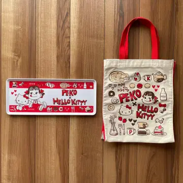 PEKO x HELLO KITTY 페코짱 키티 트레이 토트백