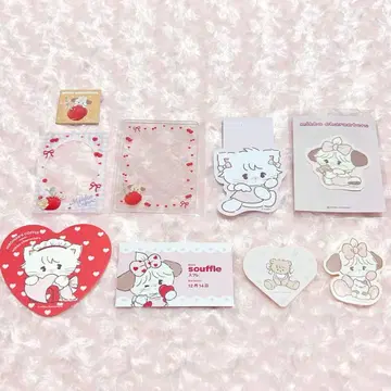 mikko 경질 케이스 코스터 캔뱃지 스티커 수플레 무스 세트