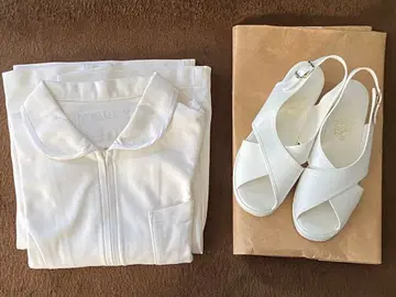 간호사복과 신발 세트 화이트 원피스 코스프레