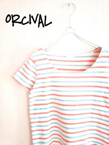 D221684 ORCIVAL 보더 반팔 티셔츠