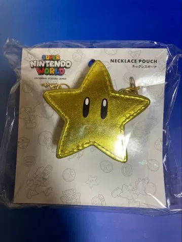 유니버셜 USJ 마리오 스타 목걸이 파우치 슈퍼 닌텐도 월드