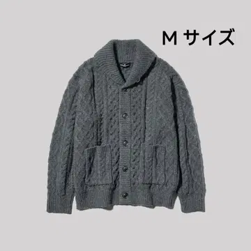 GU ENGINEERED GARMENTS 케이블 숄카라 가디건