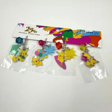 [ 새상품 ] USJ 유니버셜 25주년 포켓몬 참 세트 피카츄