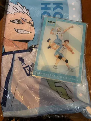 하이큐!! 10주년 호시우미 히루가미 페이스 타월 아크릴 플레이트 스탠드