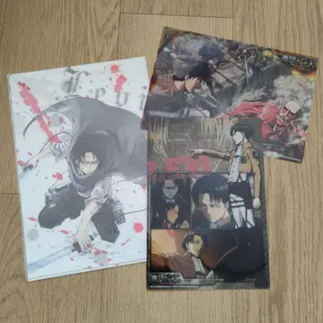 진격의 거인 리바이 클리어 파일+브로마이드 세트