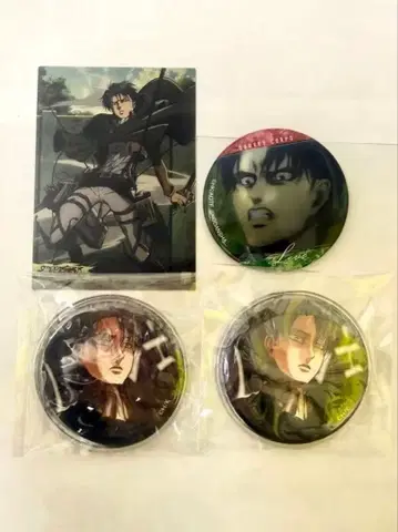 리바이 캔뱃지 카드 4점