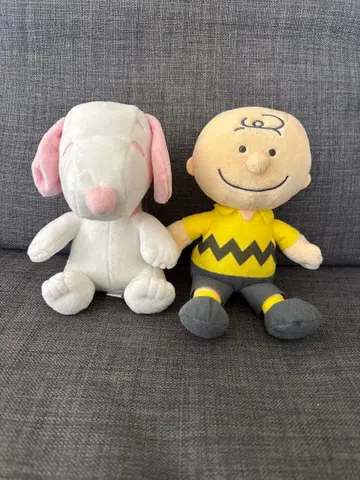 찰리 브라운과 스누피 봉제 인형 세트