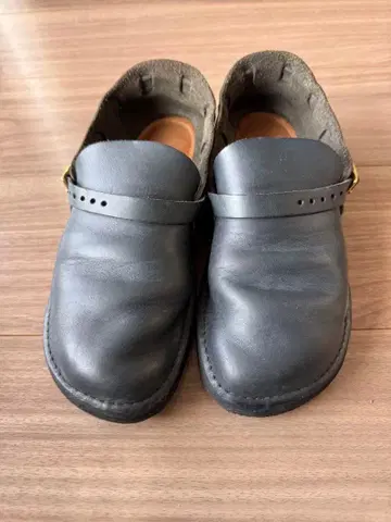 새상품급 오로라 슈즈 미들 인글리쉬 네이비 오일 레더