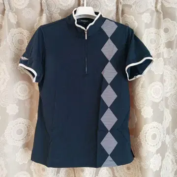 Paul Stuart 레이디스 네이비 반팔 셔츠 LL