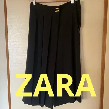 ZARA 블랙 플리츠 가우초 팬츠