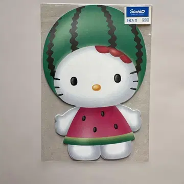 [ 레어/ 2001년제 ] 헬로키티 엽서 수박 키티 3장입