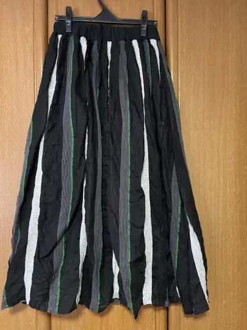 tumugu 멀티 스트라이프 플레어 스커트