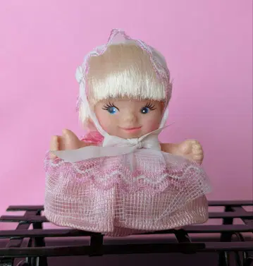 레트로 유니다사 peewee 인형 금발 당시 물건 박스형 빈티지