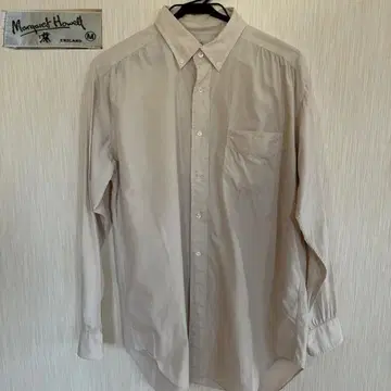 MARGARET HOWELL 긴팔 셔츠 버튼 다운 M 베이지 일본제