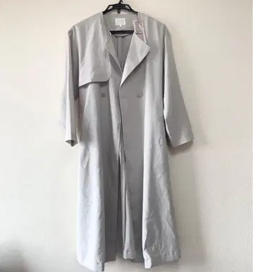 택 포함 새상품 grove 노카라 트렌치코트 L 라이트 그레이